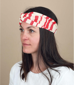 Stirnband Streifen rot weiß Easy Headband red